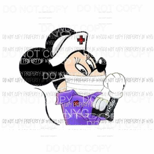 Minnie mouse Nurse Sublimation transfers Heat Transfer