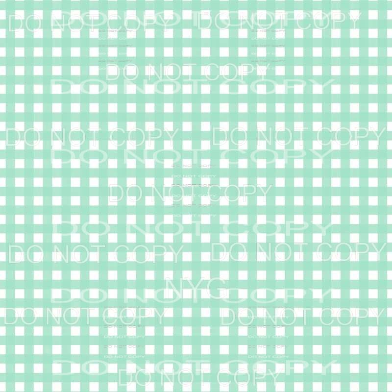 Mint Gingham Sheet #933 Sublimation transfers - Heat 