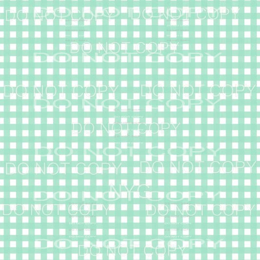 Mint Gingham Sheet #933 Sublimation transfers - Heat 
