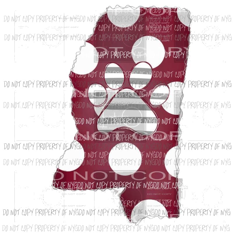 Mississippi State hand Drawn Sublimation transfers Heat Transfer