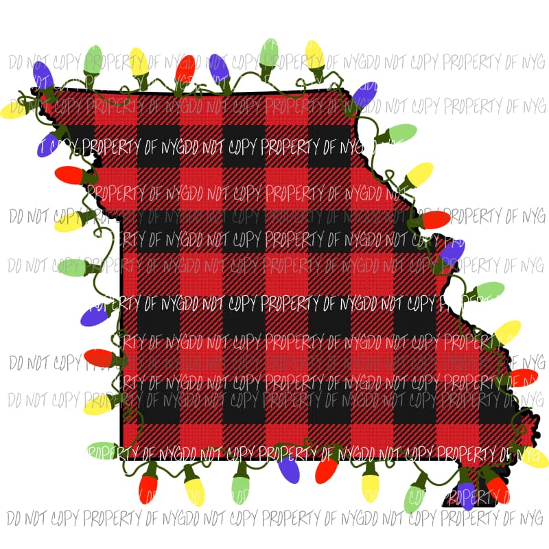 missouri red plaid lights sublimation transfers Heat Transfer
