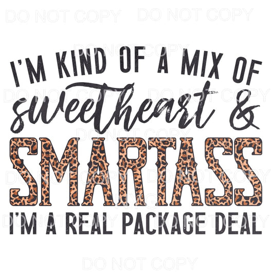 Mix Of Sweetheart and Smartass Leopard Sublimation transfers