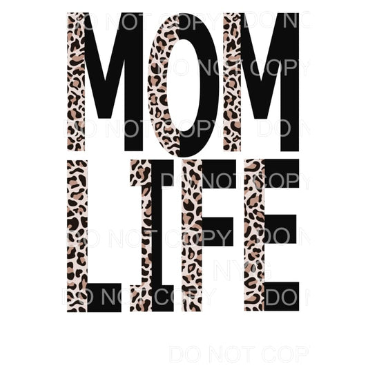MOM LIFE SPLIT LEOPARD Sublimation transfers - Heat Transfer