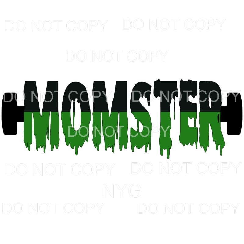 Momster Green Black Sublimation transfers - Heat Transfer