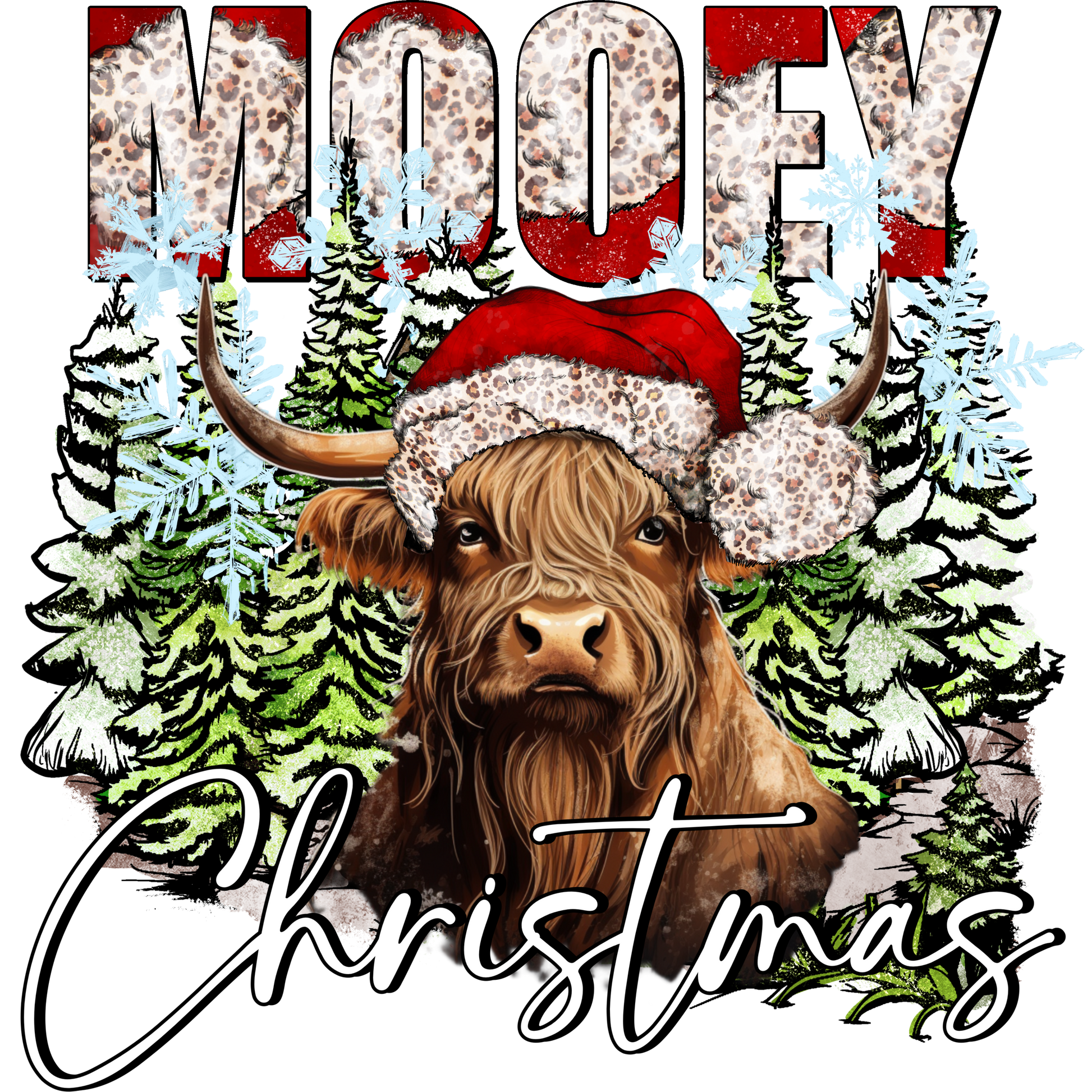 Mooey Christmas #8812 Sublimation transfers - Heat Transfer