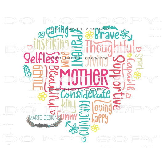 Mother #8571 Sublimation transfers - Heat Transfer Graphic