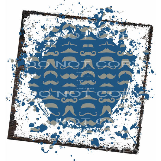 moustache background #6596 Sublimation transfers - Heat 