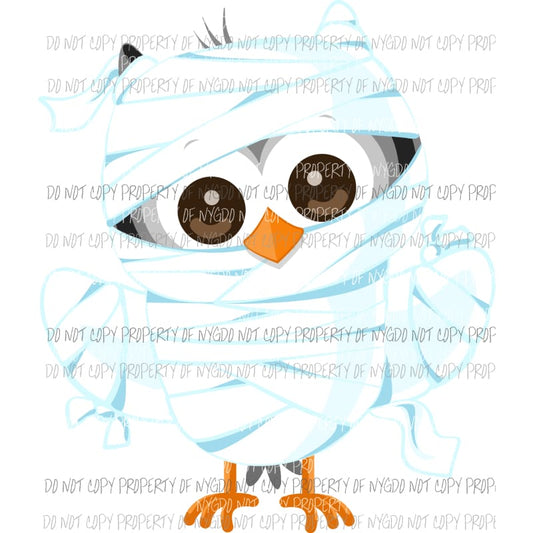 mummy owl Sublimation transfers Heat Transfer