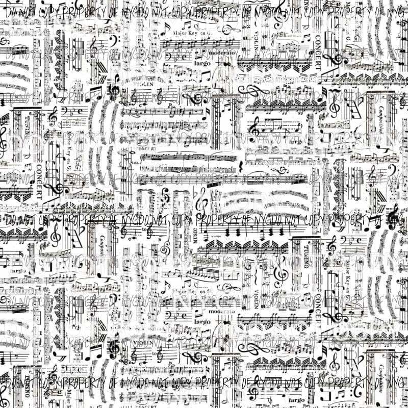 Music Notes Sheet Sublimation transfers 13 x 9 inches Heat Transfer