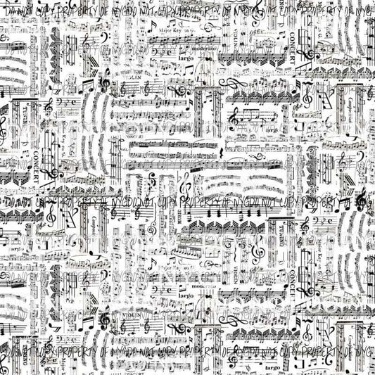 Music Notes Sheet Sublimation transfers 13 x 9 inches Heat Transfer