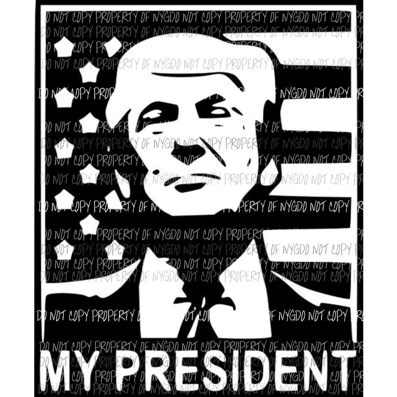 My President trump flag background Sublimation transfers Heat Transfer