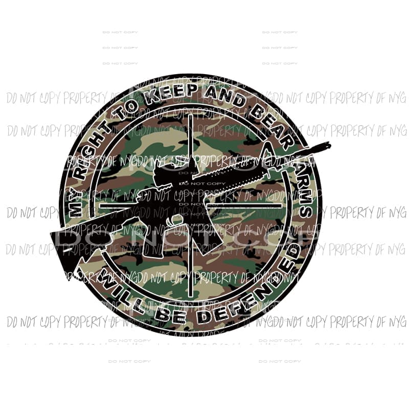 My Right To Bear Arms #3 Sublimation transfers Heat Transfer