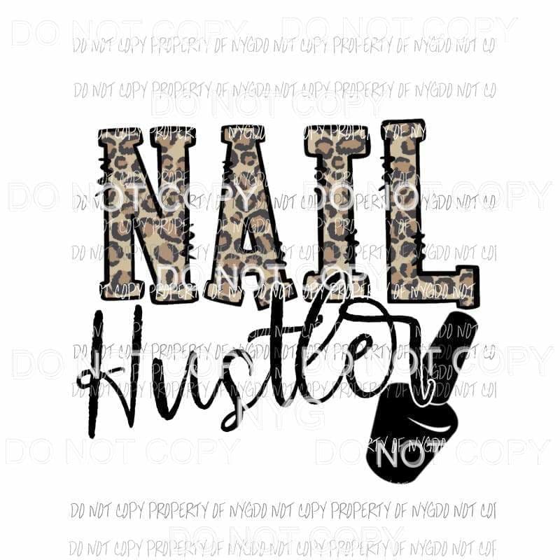 Nail Hustler leopard polish Sublimation transfers Heat Transfer