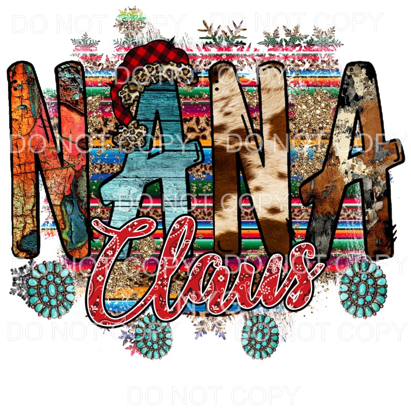 NANA Claus # 11 Sublimation transfers - Heat Transfer