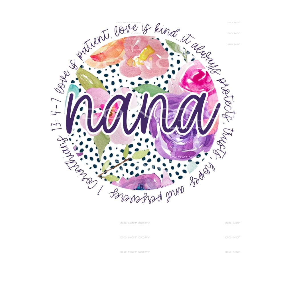 nana Corinthians 13 # 12309 Sublimation transfers - Heat 