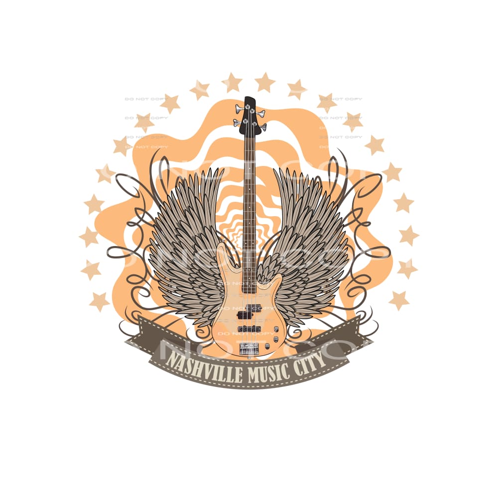 Nashville Music City #4788 Sublimation transfers - Heat