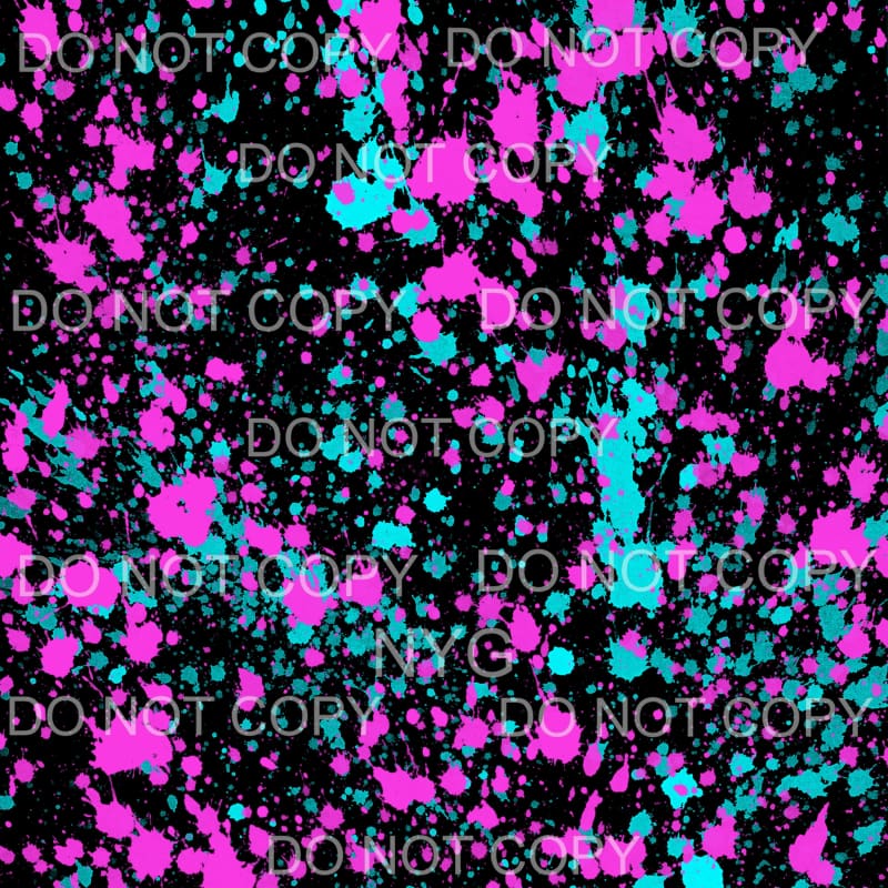 Neon Paint Splatter Sheet #15 Sublimation transfers - 13 x 9