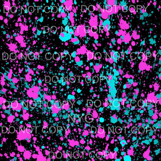 Neon Paint Splatter Sheet #15 Sublimation transfers - 13 x 9