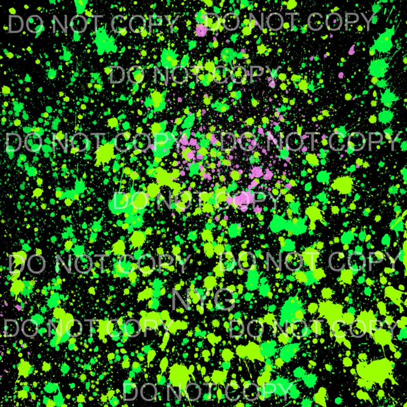 Neon Paint Splatter Sheet #16 Sublimation transfers - 13 x 9