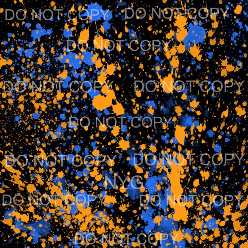 Neon Paint Splatter Sheet #17 Sublimation transfers - 13 x 9