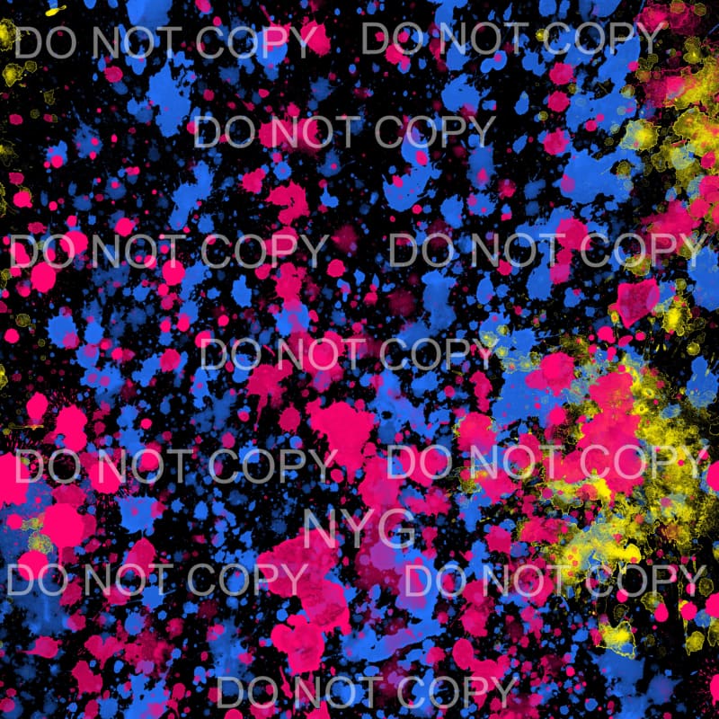 Neon Paint Splatter Sheet #19 Sublimation transfers - 13 x 9