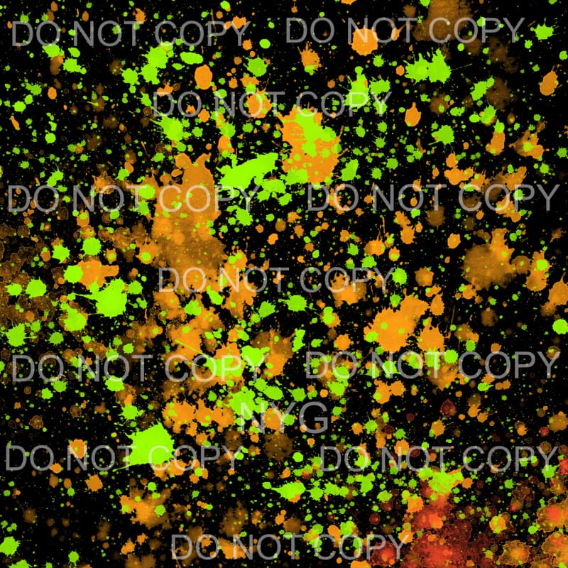 Neon Paint Splatter Sheet #21 Sublimation transfers - 13 x 9