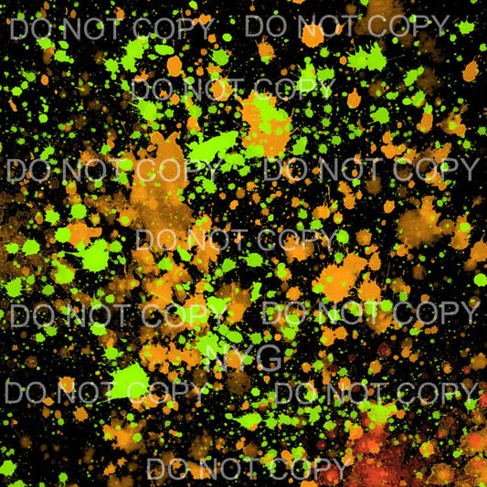 Neon Paint Splatter Sheet #21 Sublimation transfers - 13 x 9