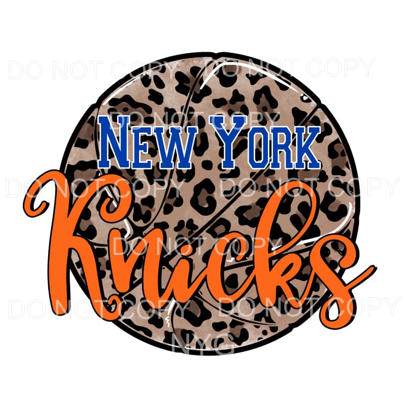 New York Knicks Leopard Basketball Sublimation transfers - 