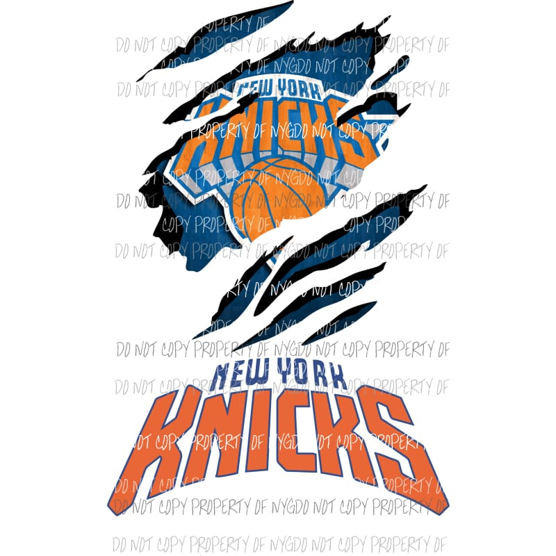New York Knicks ripped design Sublimation transfers Heat Transfer