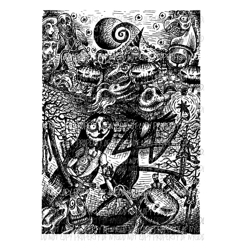 Nightmare Before Christmas 1 Sublimation transfers Heat Transfer