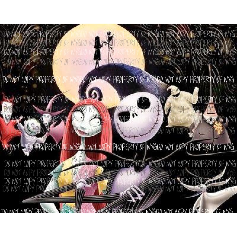 Nightmare Before Christmas # 6 Sublimation transfers Heat Transfer