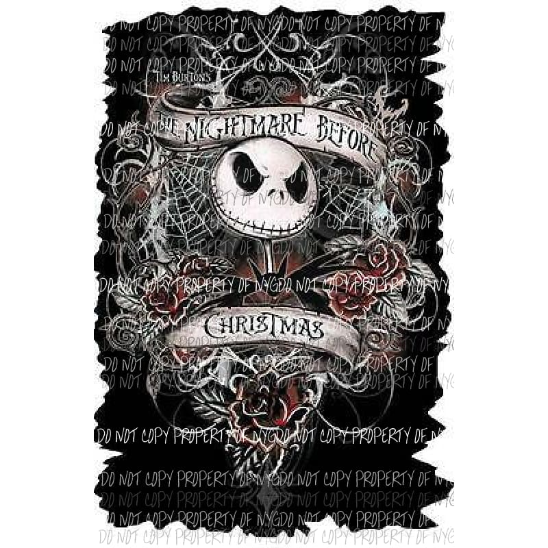 Nightmare Before Christmas # 8 Sublimation transfers Heat Transfer