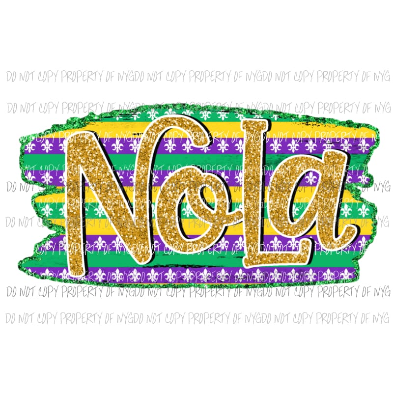 NOLA new orleans louisiana mardi gras Sublimation transfers Heat Transfer