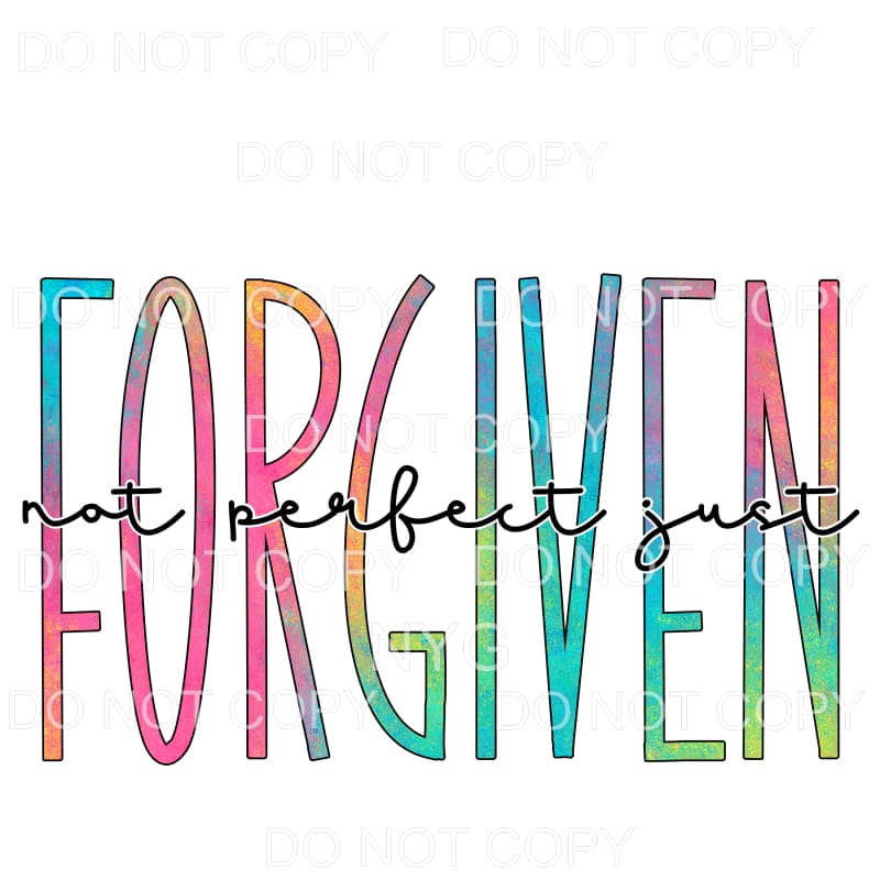 Not Perfect Just Forgiven Skinny Rainbow Colors #744 