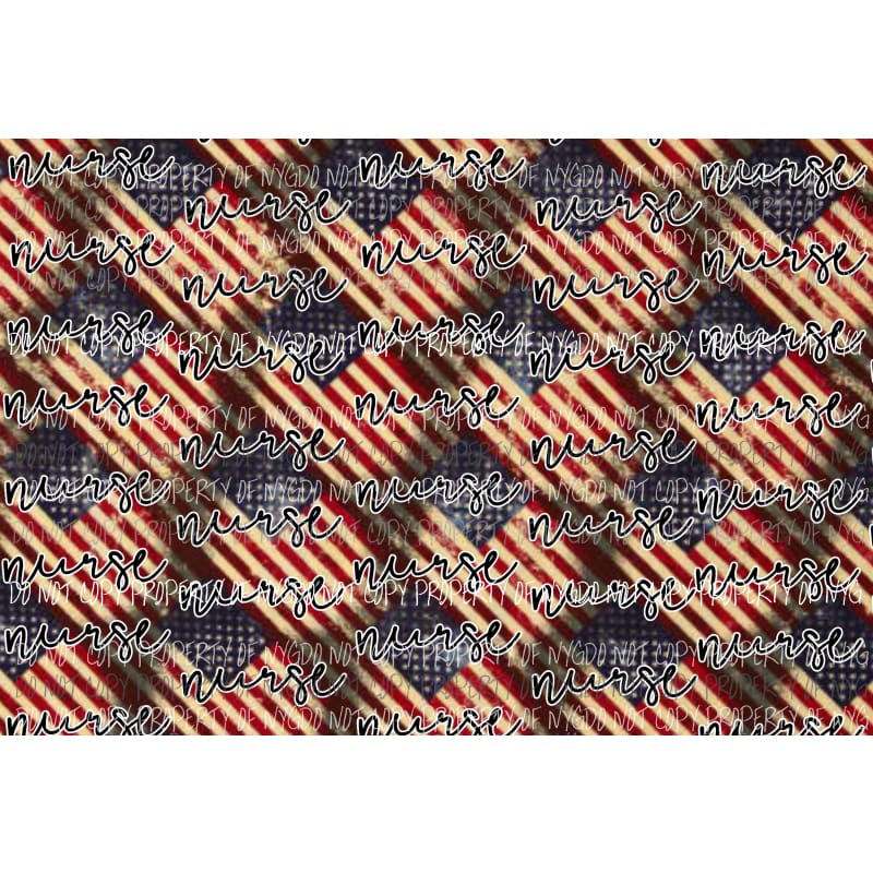 Nurse flag sheet 4 Sublimation transfers Heat Transfer