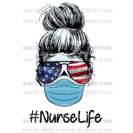 # nurse Life Skull Sublimation transfers Heat Transfer