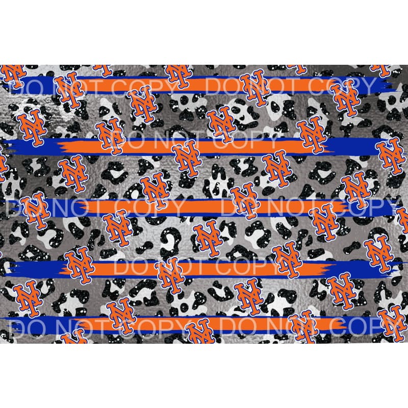 NY New York Mets Baseball Leopard Sheet Sublimation 
