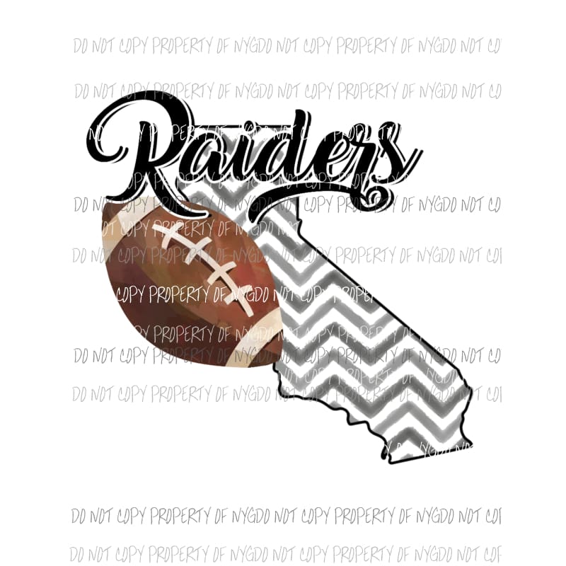 Oakland Raiders football chevron state Sublimation transfers Heat Transfer