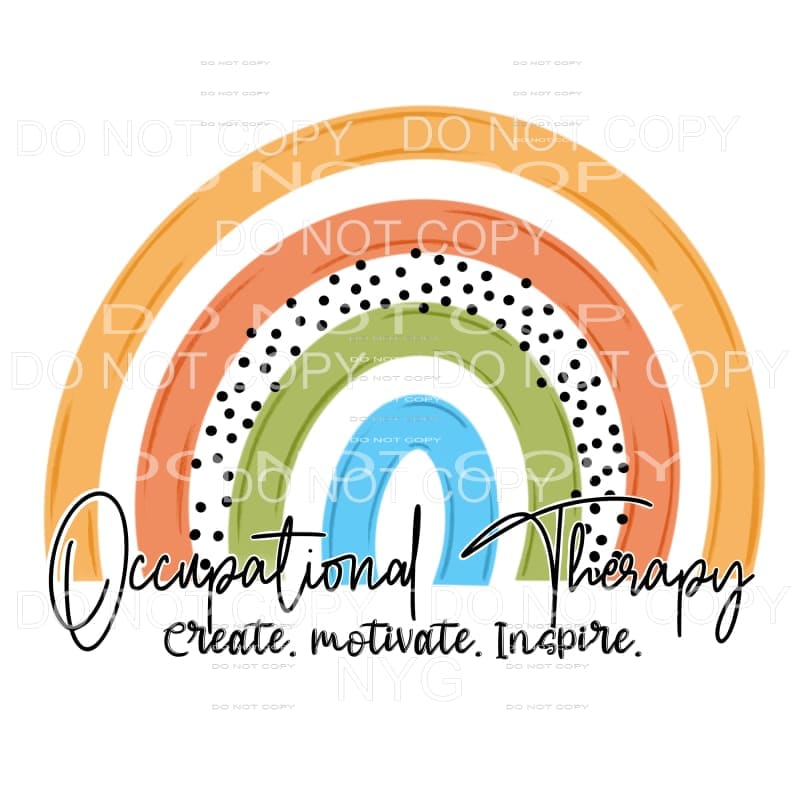 Occupational Therapy Rainbow # 9600 Sublimation transfers - 