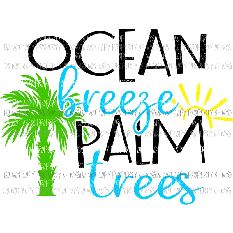 Ocean breeze and palm trees Sublimation transfers Heat Transfer