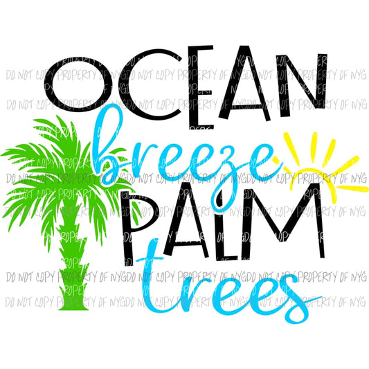 Ocean breeze and palm trees Sublimation transfers Heat Transfer