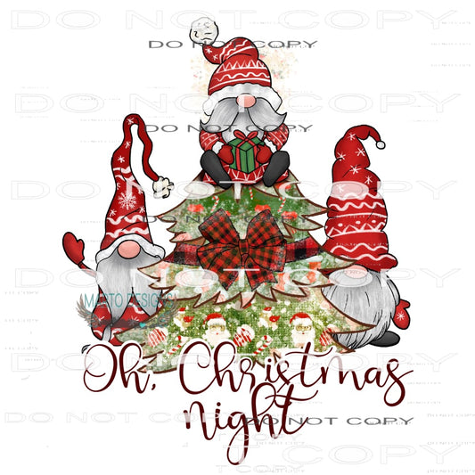 Oh Christmas Night #8454 Sublimation transfers - Heat