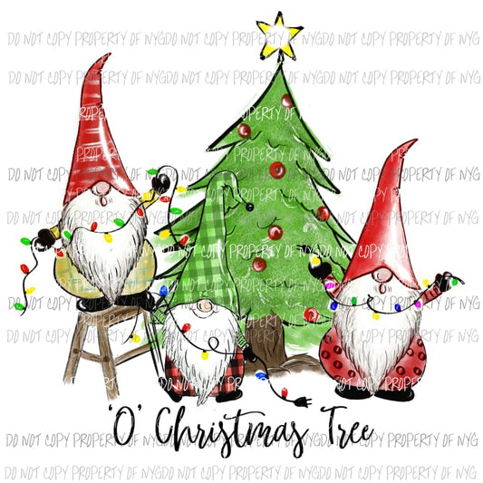 oh Christmas tree gnomes 1 Sublimation transfers Heat Transfer