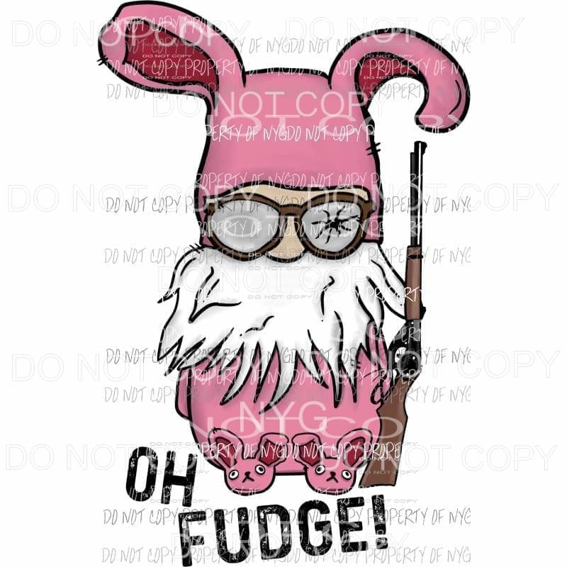 Oh Fudge Ralphie bunny suit gnome A Christmas Story Sublimation transfers Heat Transfer
