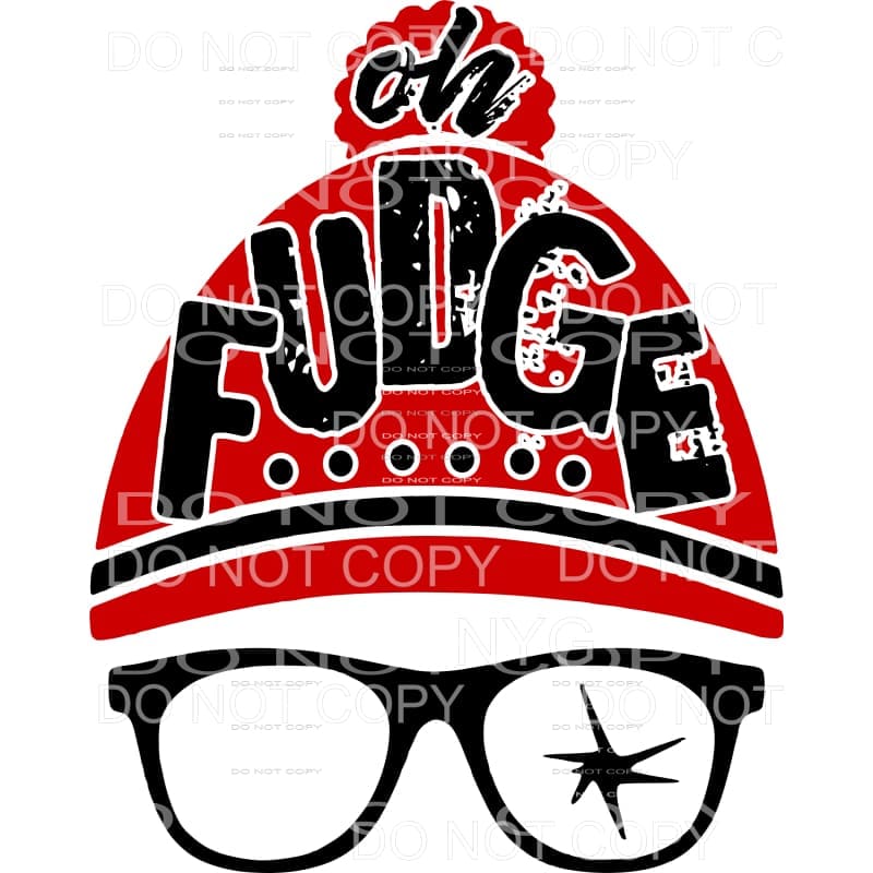 Oh Fudge Stocking Cap Cracked Glasses Christmas Story 