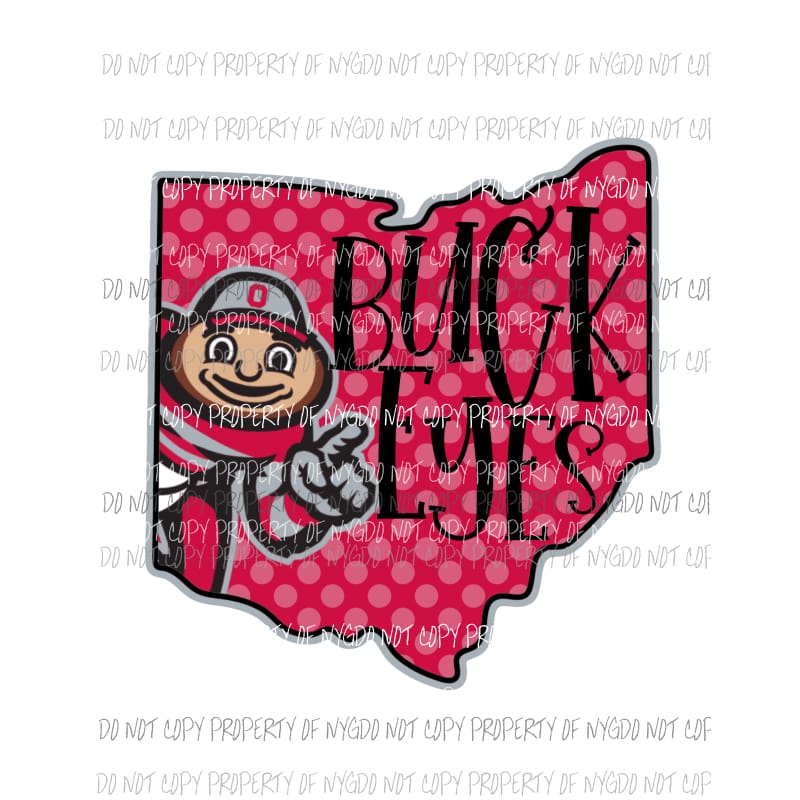 Ohio Buckeyes state Sublimation transfers Heat Transfer