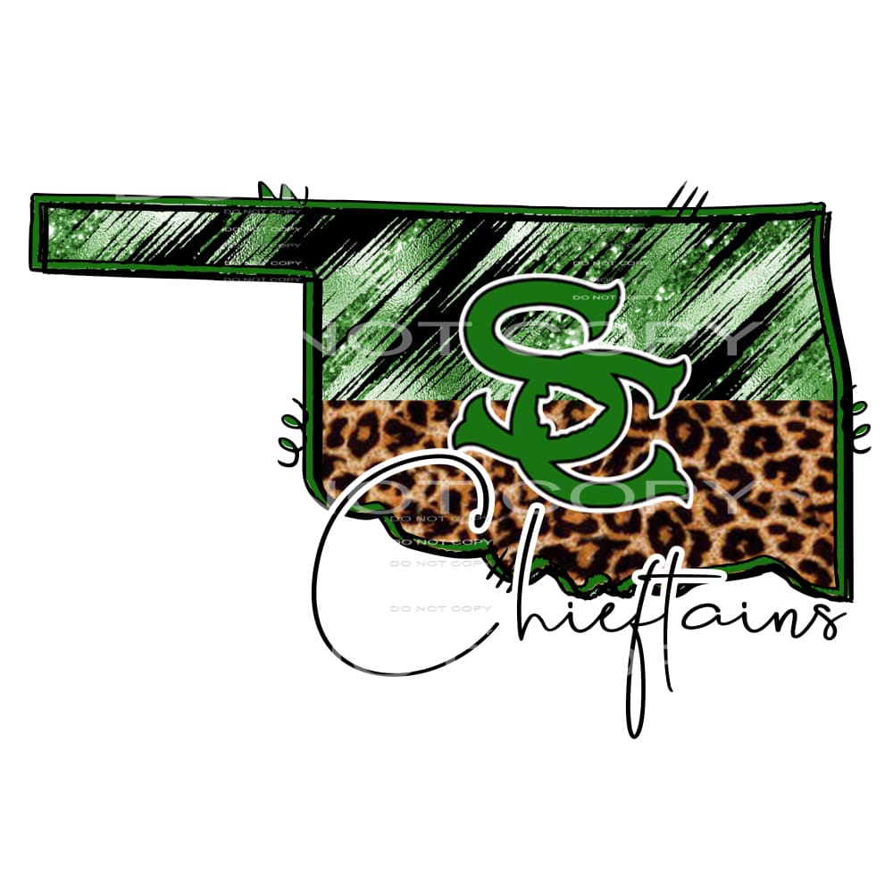 Oklahoma Chieftains Green # 7019 Sublimation transfers - 