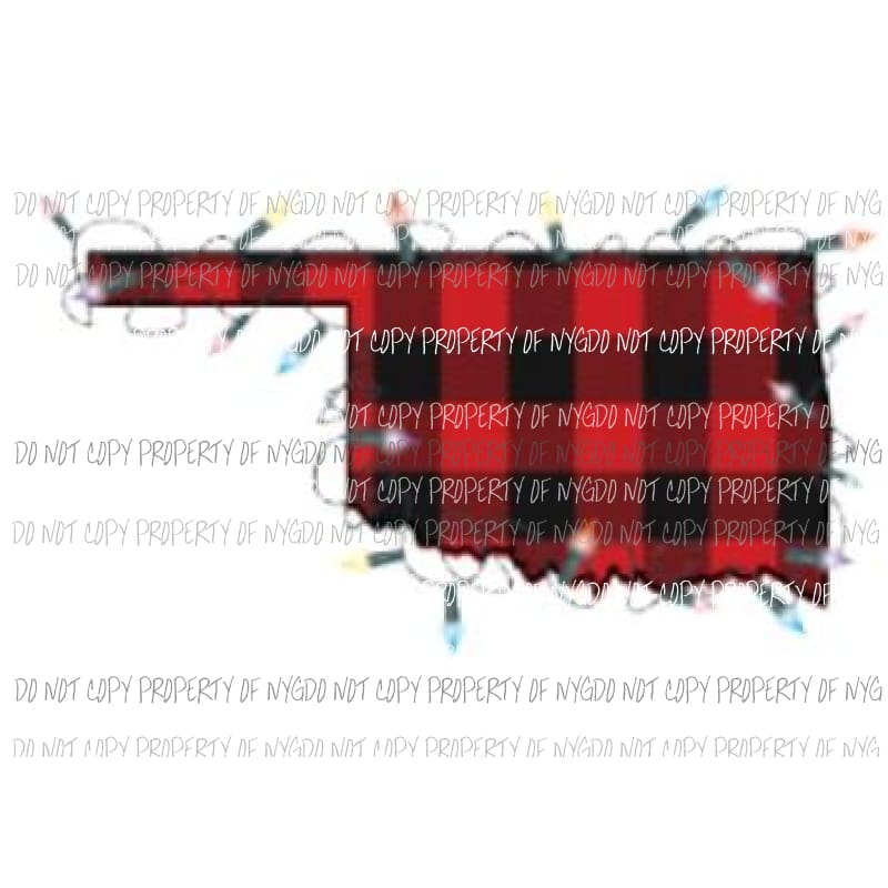 oklahoma red plaid lights Sublimation transfers Heat Transfer