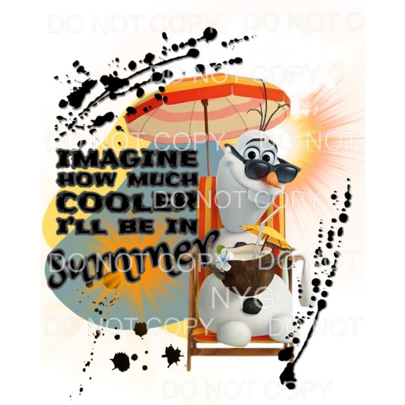Olaf Summer # 1 Sublimation transfers - Heat Transfer
