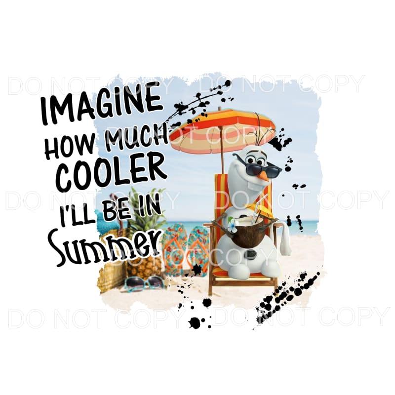 Olaf Summer # 2 Sublimation transfers - Heat Transfer